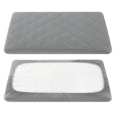 Housse de protection pour lit de bébé, housse de protection pour matelas pour tout-petits avec poche profonde de 1 po à 3 po, draps épais pour parc de jeu, couvre-matelas moelleux et respirant