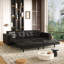 Canapé-lit gigogne de 234 cm (92,1 po), canapé-lit convertible 3 en 1 en similicuir avec accoudoirs ultra larges, canapé moderne capitonné, canapé 4 places avec 2 coussins pour salon-1311714389