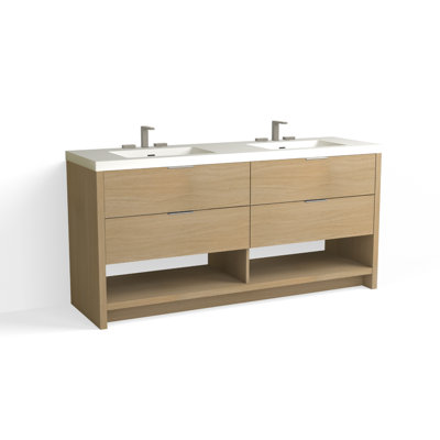 Vue 72" W Freestanding Double Bathroom Vanity