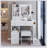 Compact Vanity Table With LED Mirror, Power Station, And Hair Dryer Bracket For Small Bedrooms And Limited Spaces