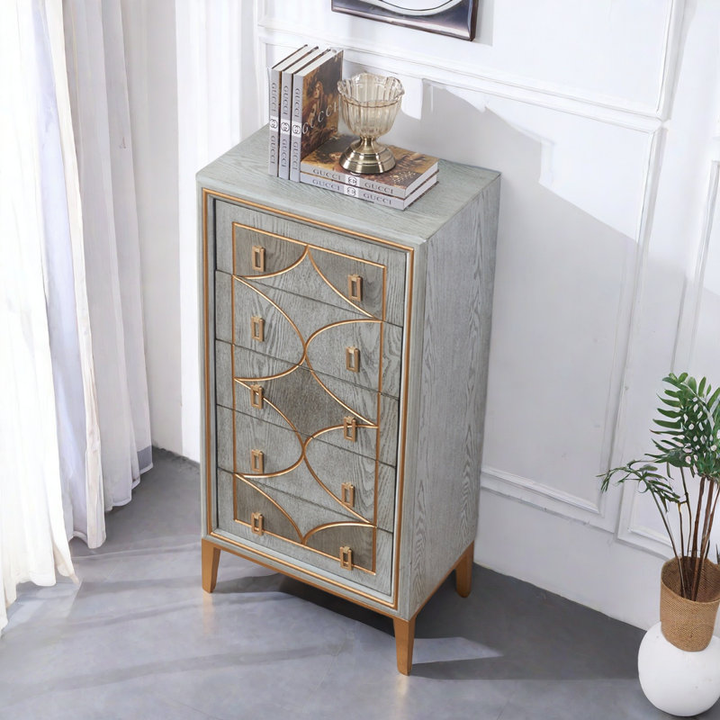 Light Luxury Line Rectangular Accent chest.