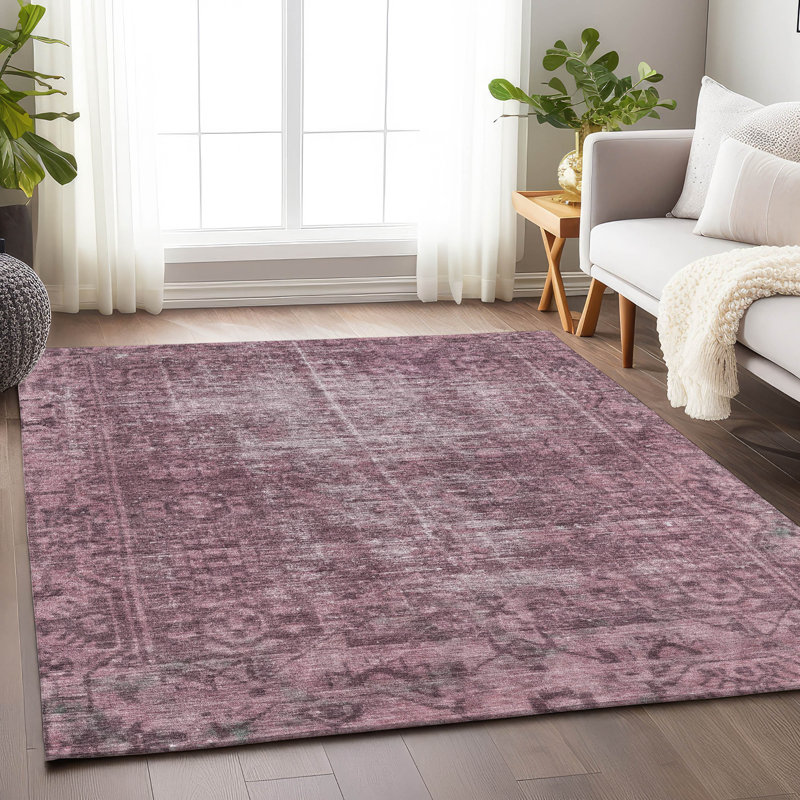 Tapis intérieur / extérieur rouge Delaura, 10 pi x 14 pi
