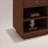 Brown Solid Wood Display Counter with Tempered Glass Top, Three Drawers, and Open Shelf Storage