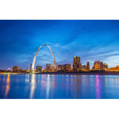 Trademark Fine Art 'St. Louis Arch with Starburst Moon' Canvas Art by Galloimages Online