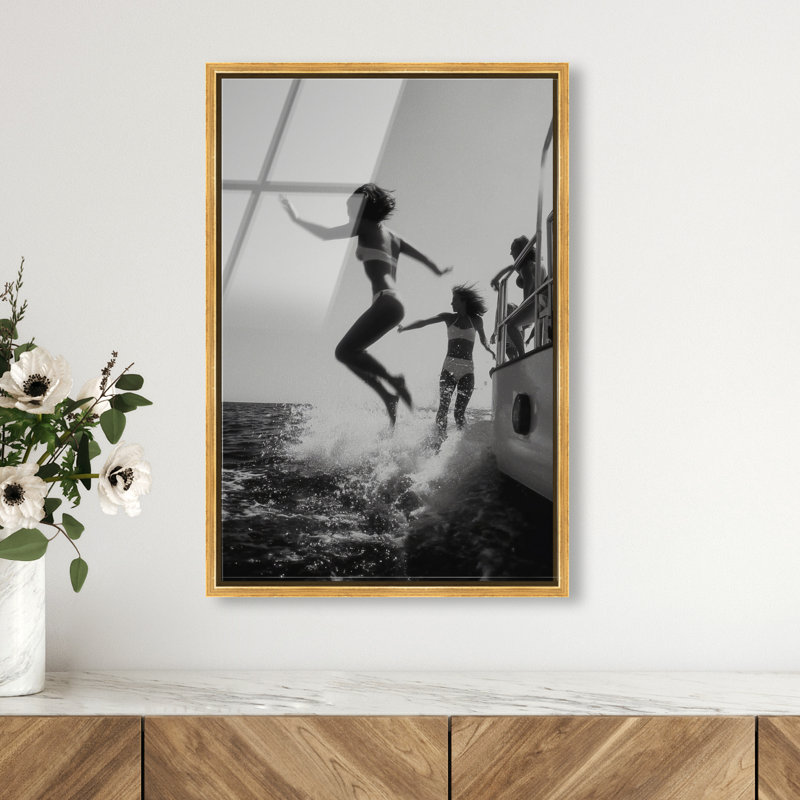 Liquid Gravity Print by Oliver Gal, 25"H x 17"W, Gold Floater Frame