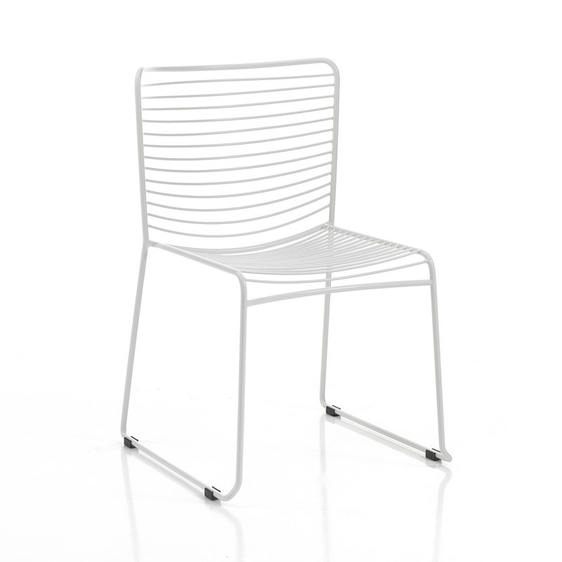 Enzleigh Stainless Steel Outdoor 43cm Stool, White