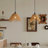 1-Light Pendant Light Flower Hemp Rope