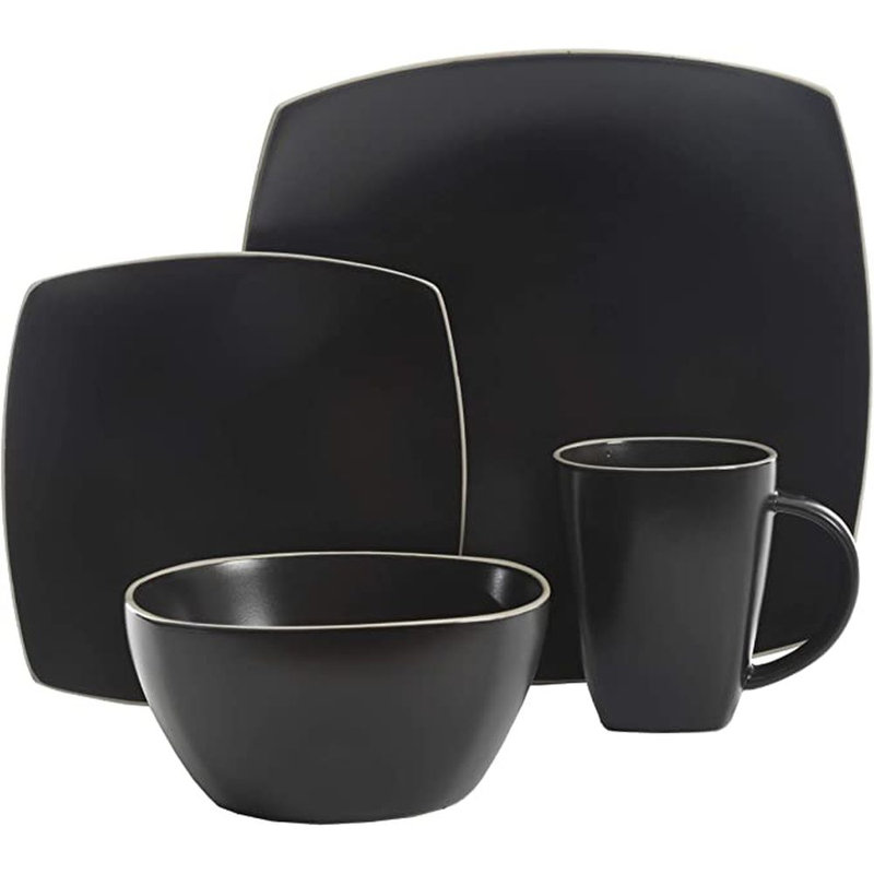 Vaisselle Ivy Bronx - service pour 4, Noir