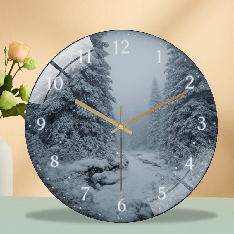 Horloge murale en verre 12 po