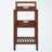 Albert 2 Removable Serving Trays Utility Cart with Wheels in Walnut, 33.27" H X 24.60" W X 15.85" D
