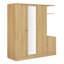 Armoire 4 portes avec rangement ouvert et miroir-1578899873