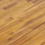 Table de salle à manger d'extérieur en bois d'acacia, finition teck sablé et noir