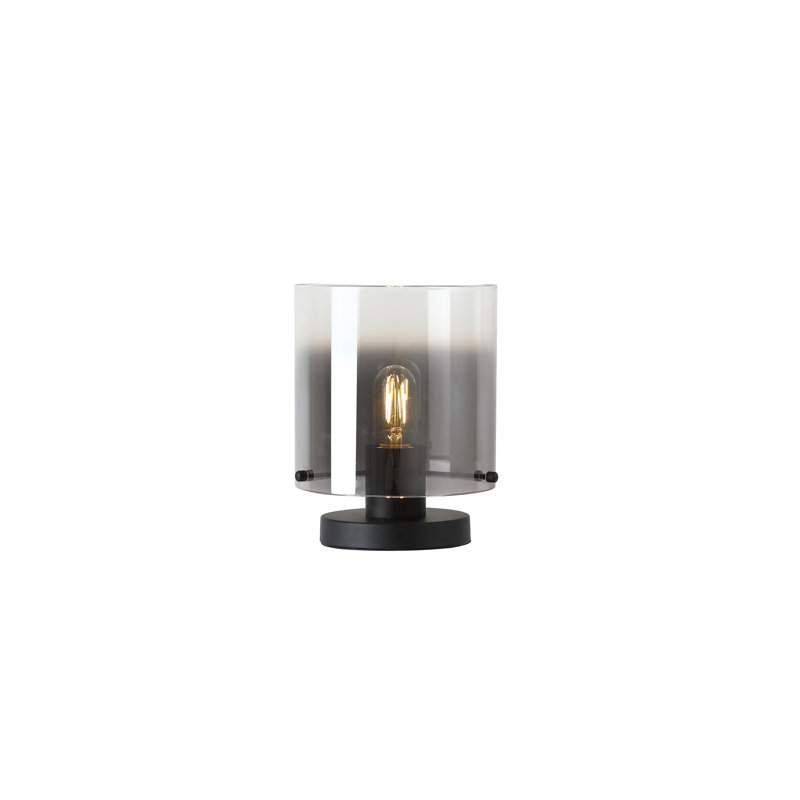 Neavins Metal Table Lamp, Matt Black, Smoked Ombre