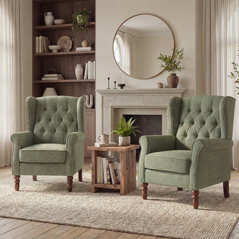 Petit fauteuil d'appoint Angiolino, Mélange de polyester vert