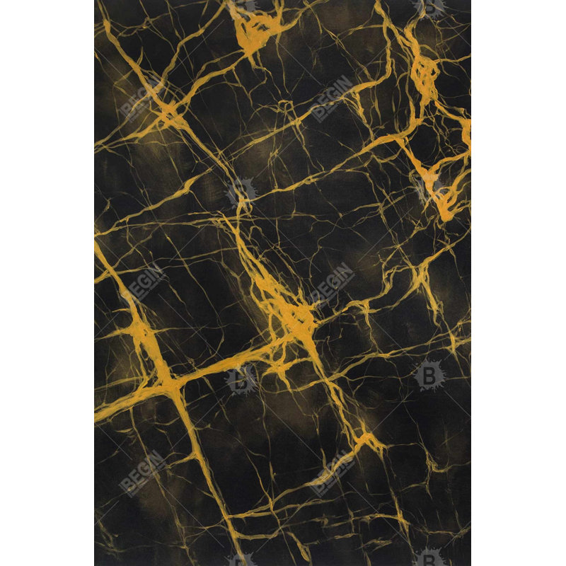Impression sur toile noire et dorée