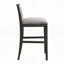Ensemble de 2 tabourets de bar, structure en bois d'hévéa, coussin en tissu éponge et tabourets de bar rembourrés-905186850