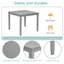 Table de salle à manger en bois carrée, table de cuisine pour petit espace, table de salle à manger pour 4 personnes, Grayonly