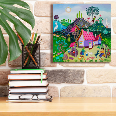  'When A Pig Flies' by Koday Canvas Wall Art, 12" x 12"