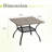 Square Outdoor Patio Dining Table-1433253269
