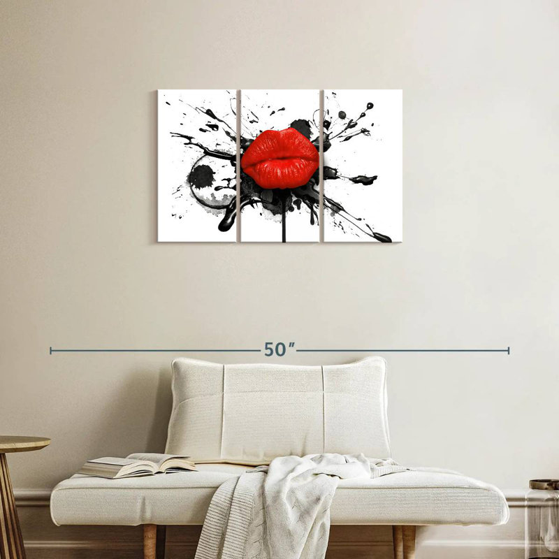 Shuttleworth Smacking Red Lips, 20" H x 33" W