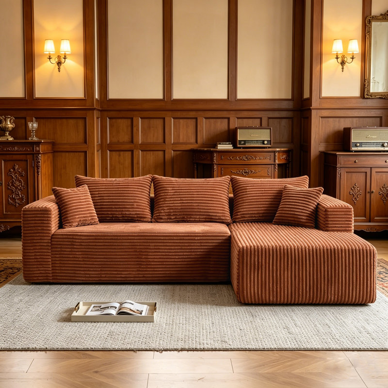 92.5" Sectional Couches For Living Room Modern Modular L-Shape Cloud Sofa Compression-Boneless Deep Seat Couch With Chaise No Assembly Required