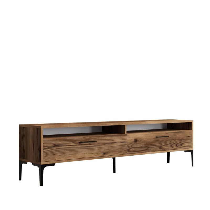 Keikei Unfinished TV Stand, Brown
