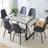 Rectangular Pedestal Dining Table Set-2070566453-2070566455
