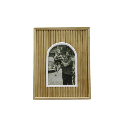 Foreside Home & Garden 4x6 Ribbed Arch Picture Frame MDF, Wood & Glass