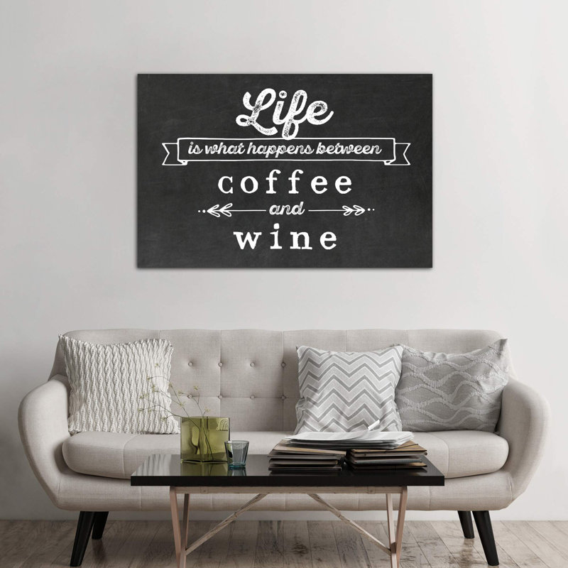 Coffee & Wine by Amanda Murray - Print on Canvas, 66.04 cm H x 45.72 cm W x 1.91 cm D, Wrapped Canvas