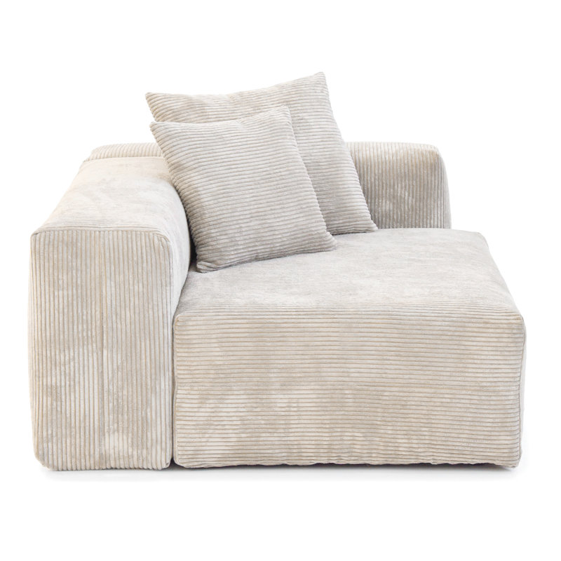 Nikodemos Corduroy  Slipper Chair, Beige