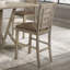 Ensemble de 2 chaises de salle à manger à hauteur de comptoir de style rustique moderne en bois massif