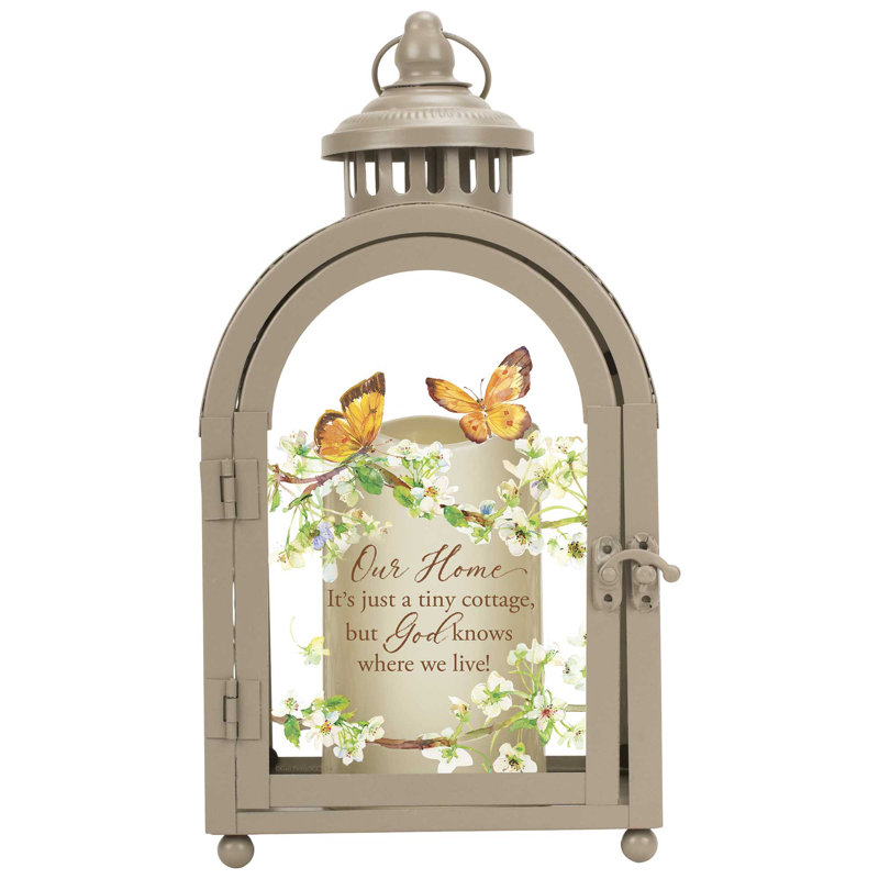 11'' H Tabletop Lantern with Candle Included