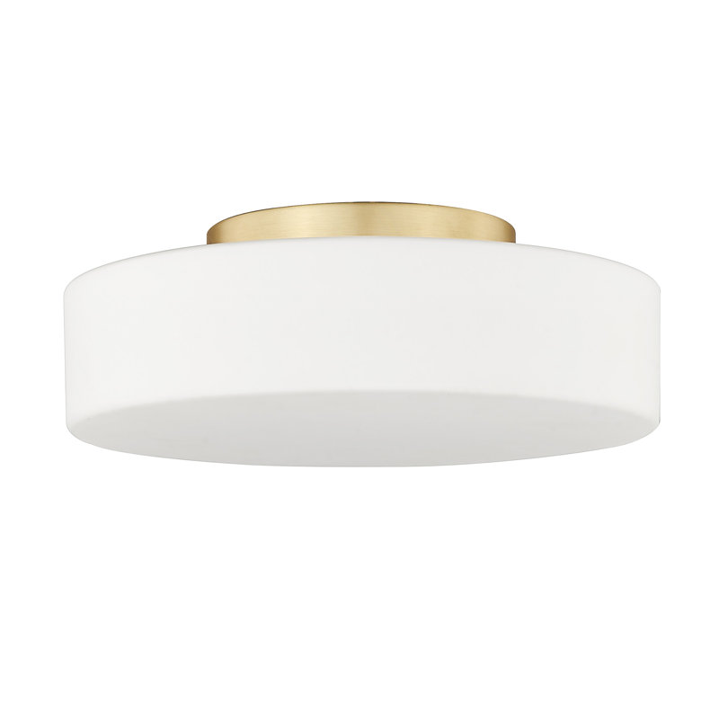 Ullman Glass LED Flush Mount, Brushed Champagne Bronze