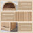  Modern Tilt Out Arched Laundry Basket Cabinet with Open Shelf,Fluted 10-Gallon Bathroom Laundry Storage Basket (Includes 1pc laundry basket)-2124583085-2121325216