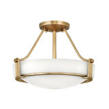 Hathaway 3-Light Semi-Flush Mount Bowl Ceiling Light