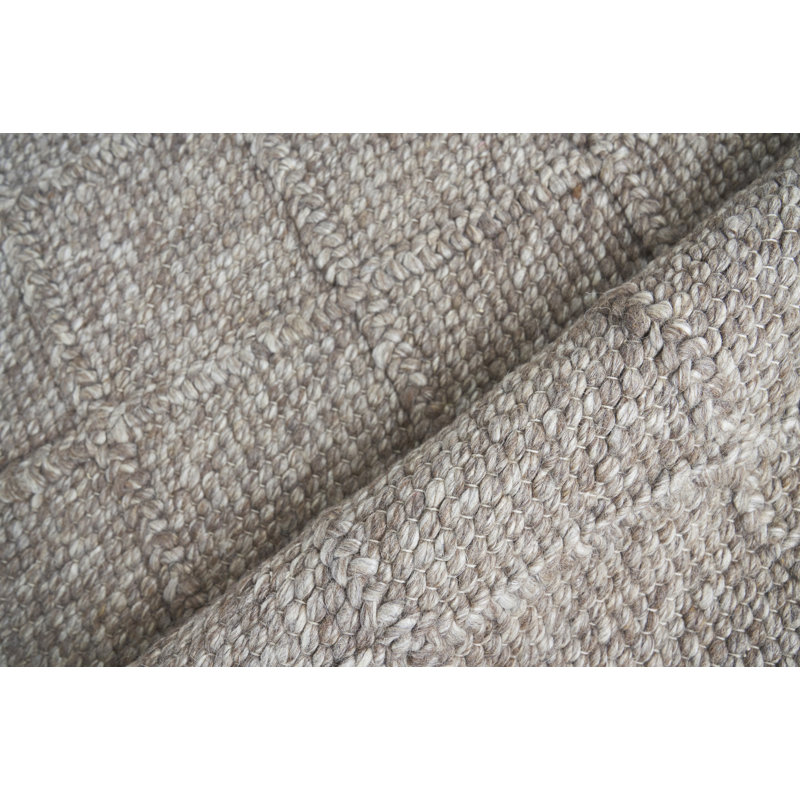 Brentwood Geometric Handmade Wool Area Rug, Brown, Rectangle 17' x 20'