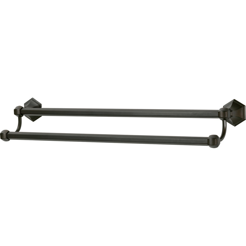 Nicole Double Wall Mounted Towel Bar, Polished Chrome, 32.5'' L x 6'' D