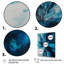 Marbre chromatique bleu et noir sur toile-33861515-33861514