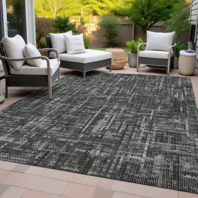 Machine Washable Indoor/Outdoor Bernadette ACN2130 Striped Rug