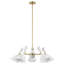 Declare 5-Light 6" Arm Pendant In White-1796082731