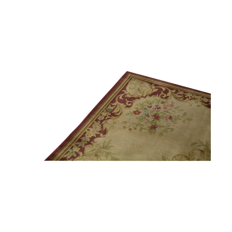Savonnerie Wool Floral Area Rug