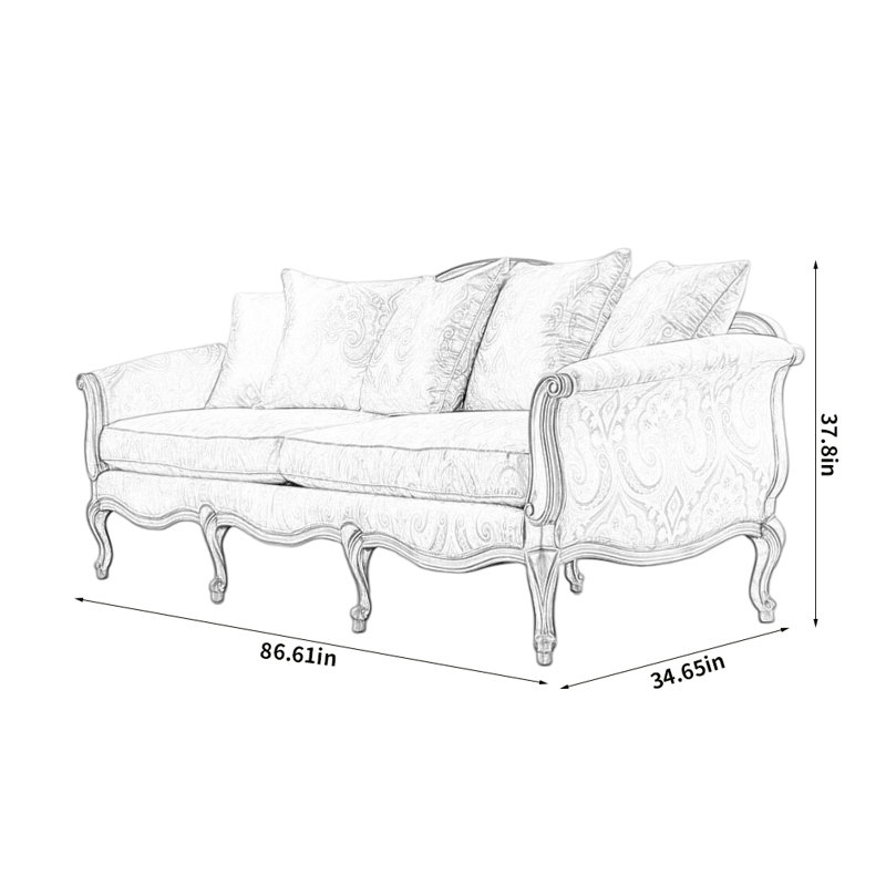 Simple Casual Solid Wood Sofa