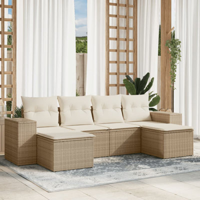 Ensemble de canapé de jardin Vidaxl beige