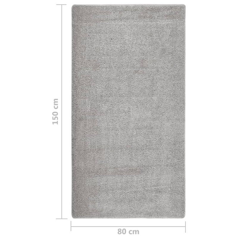 Adeja Solid Colour Shag Area Rug, Rectangle 80 x 150cm