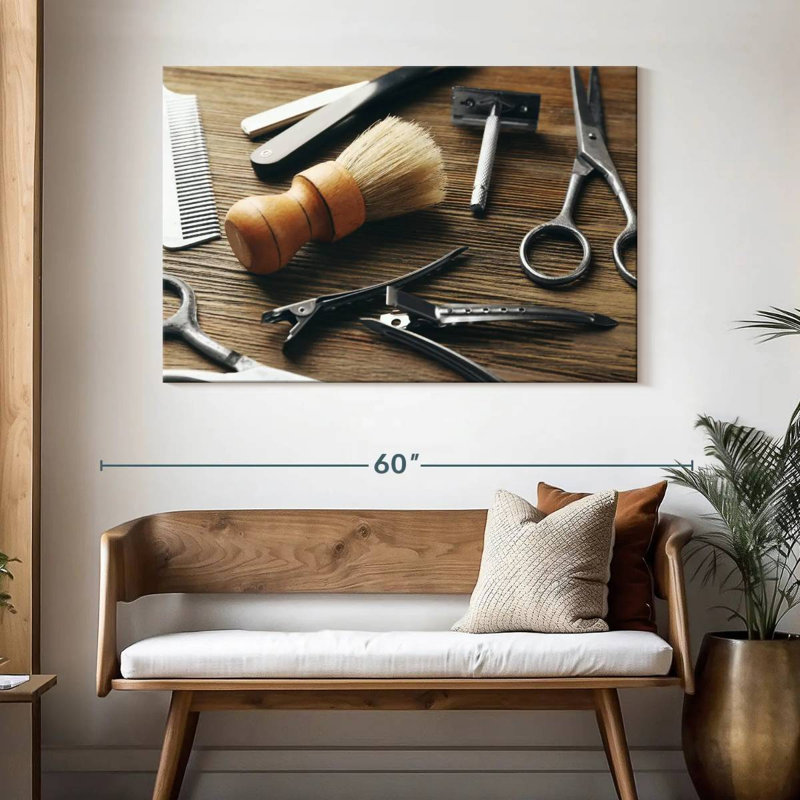 Shuttleworth Barber Tools, 32" H x 48" W