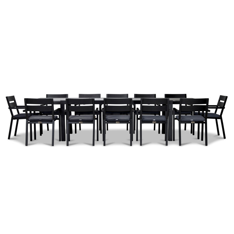 Vivant 126'' Rectangular 12 - Person Outdoor Dining Set with Cushions