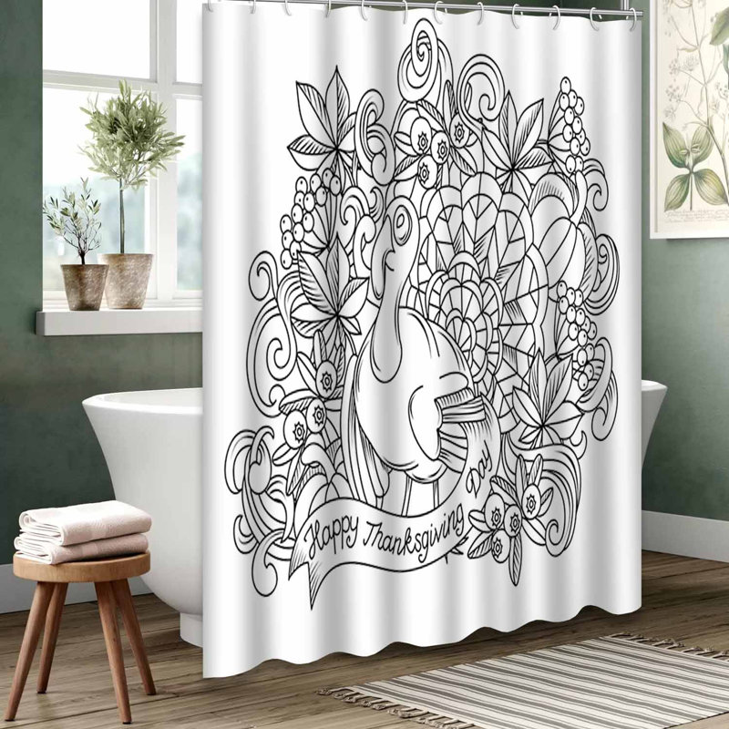Rideau de douche jaune imperméable, rideaux de douche pour la salle de bain avec 12 crochets, 72" L x 78" W
