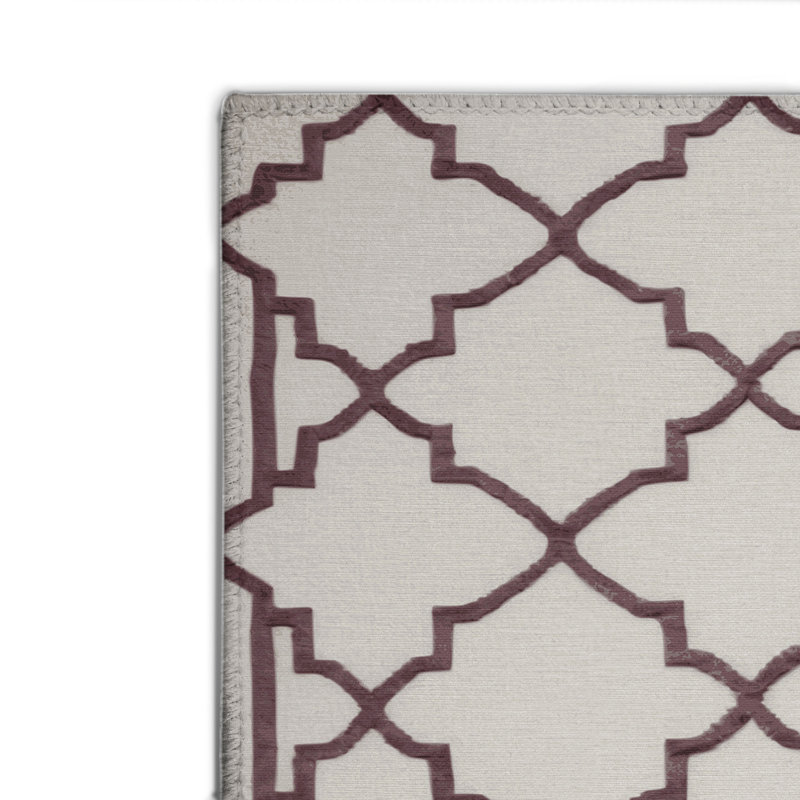 Tapis gris intérieur et extérieur Trellis, Rectangulaire 2 pi x 3 pi