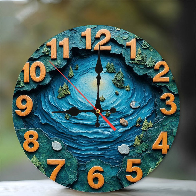 Unique Blue Ocean Artistic Wall Clock