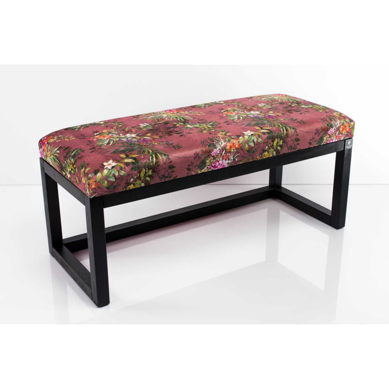 Velvet Upholstered Bench, Paradis01, 50cm H x 60cm W x 35cm D